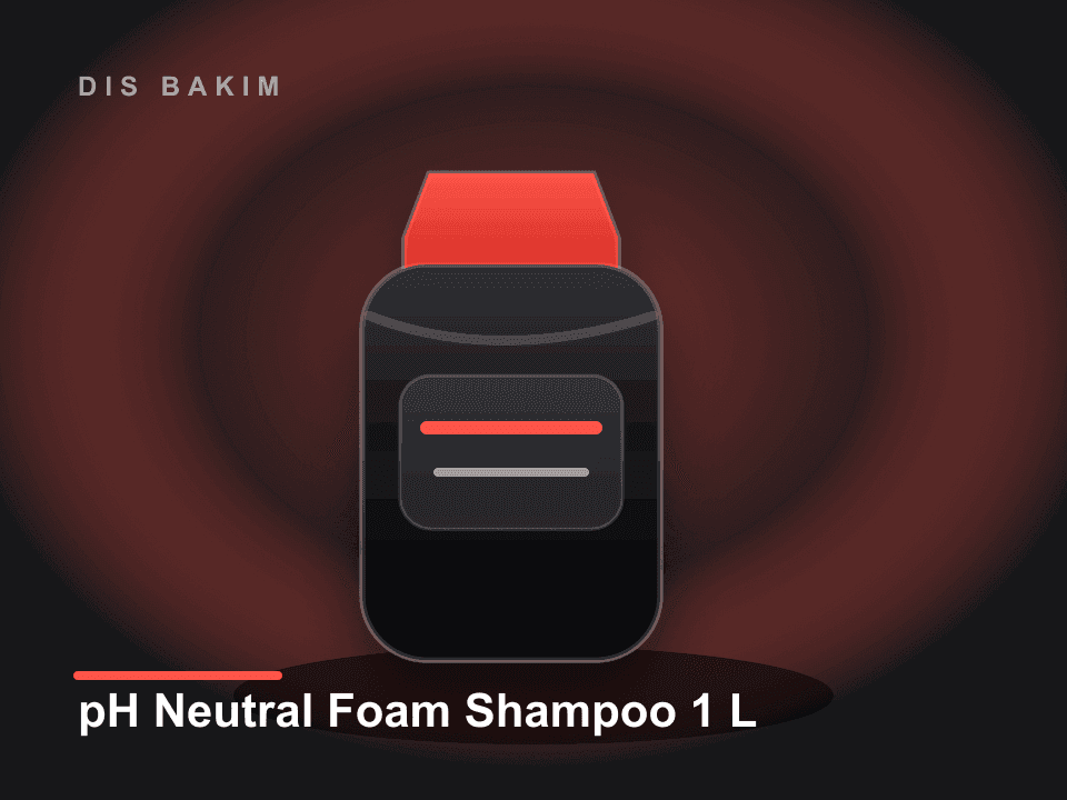 pH Neutral Foam Shampoo 1 L kırmızı detaylı şişe görseli